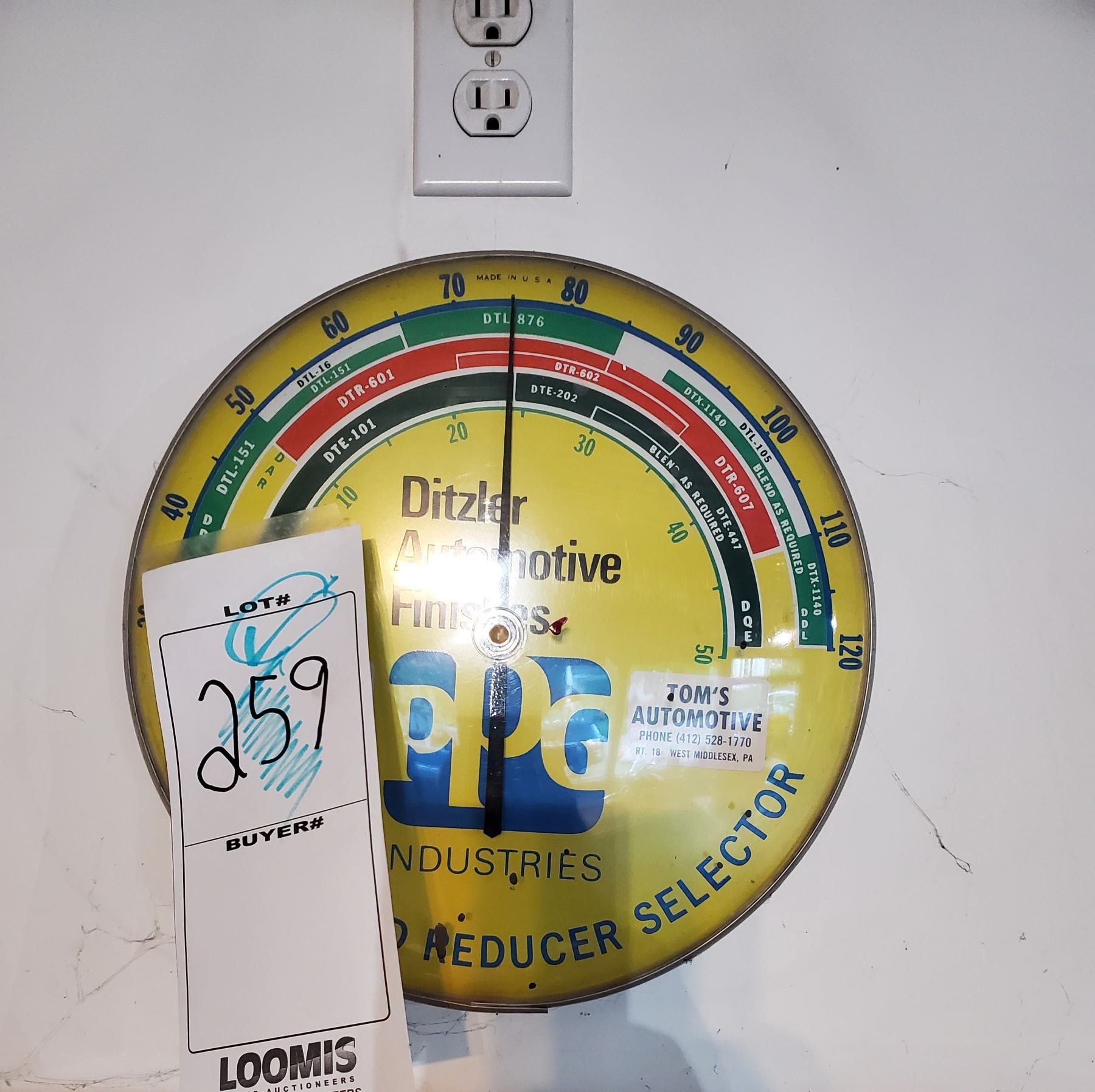 Ditzler Automotive Thermometer