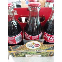 Vintage Coca Cola Heinz Field Commemorative 6 Pk Bottles
