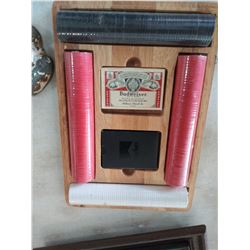 Vintage Budweiser/Marlboro Poker Set in Wooden Case