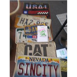 Lot of (9) Asst. Collectible License Plates