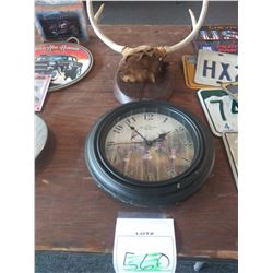 "The Buck Stops Here" Whitetail Deer Clock and Antler Mount