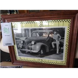 Vintage Framed Car Picture Print