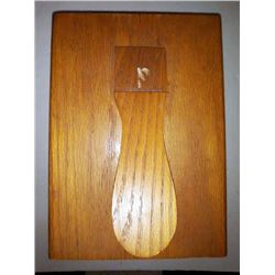 Vintage Oak Shoe Shine Box w/ Polish, buffers, etc.