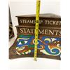 Image 2 : RARE LATE 1800s Solid Brass & Leaded Steamship Ticket Sign From A Ship