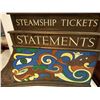 Image 7 : RARE LATE 1800s Solid Brass & Leaded Steamship Ticket Sign From A Ship