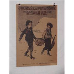  French WWI Poster, "Journee Du Puy De Dome – Paq