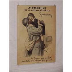  French WWI Poster, "3? De La Defense Nationale S