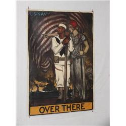  American WWI Poster, "U.S. Navy – Over There", A