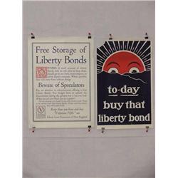  (2) American WWI Posters, "Free Storage of Liber