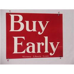 American WWI Poster, "Buy Early Victory Liberty L
