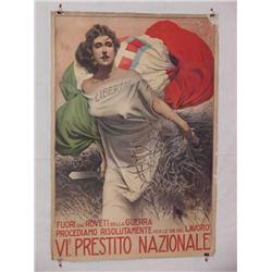  Italian WWI Poster, "Libertas – Fuori Dai Roveti
