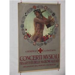  Italian WWI Poster, "A Beneficio Della Croce Ros
