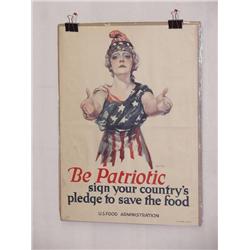  American WWI Poster, "Be Patriotic – Sign Your C