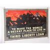 Image 1 :  American WWI Poster, "To Make the World a Decent