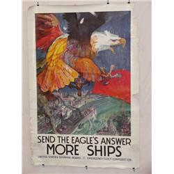  American WWI Poster, "Send the Eagle's Answer – 