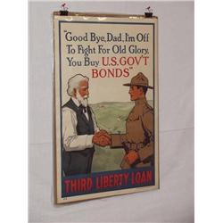  American WWI Poster, "Good Bye, Dad, I'm Off to 