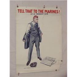  American WWI Poster, "Tell That to the Marines! 