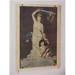  American WWI Poster, "They Shall Not Perish – Ca