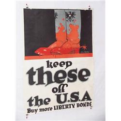  American WWI Poster, "Keep These Off the U.S.A. 