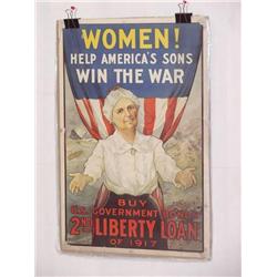  3 American WWI Posters, "Women!  Help America's 