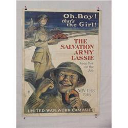  American WWI Poster, "Oh, Boy!  That's the Girl!