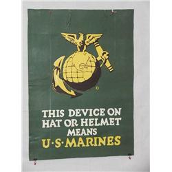  American WWI Poster, "This Device Hat or Helmet 