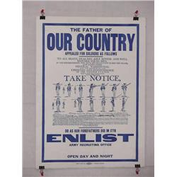  American WWI Poster, "The Father of Our Country 