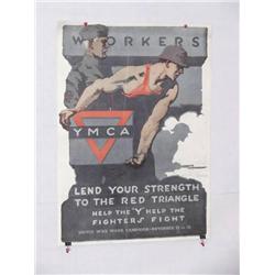  American WWI Poster, "Workers Lend Your Strength