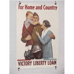  American WWI Poster, "For Home and Country Victo