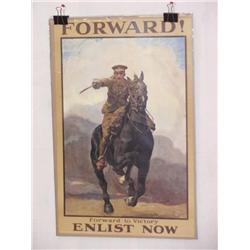  British WWI Poster, "Forward! – Forward to Victo