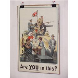  British WWI Poster, "Are You in This?", Artist-L