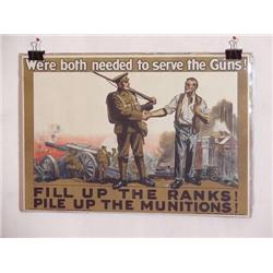  British WWI Poster, "We're Both Needed to Serve 