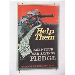  American WWI Poster, "Help Them Keep Your War Sa