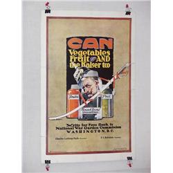  American WWI Poster, "Can Vegetables Fruit AND t
