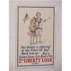  American WWI Poster, "Our Daddy is Fighting at t