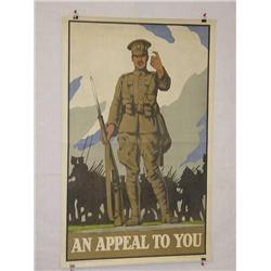 British WWI Poster, "An Appeal to You", Artist-N