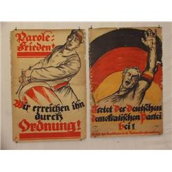  2 German WWI "Reconstruction" Posters: "Gertet D