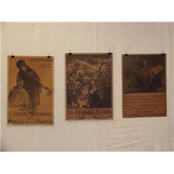  3 French WWI Posters: "La Journee Serbe-25 Juin 