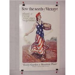  American WWI Poster, "Sow the Seed of Victory!  