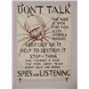 Image 1 :  American WWI Poster, "Don't Talk etc. – Spies ar