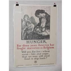  American WWI Poster, "Hunger etc. Will You Eat L