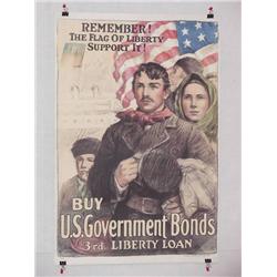  American WWI Poster, "Remember!  The Flag of Lib