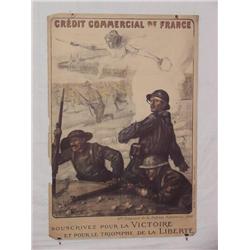  French WWI Poster, "Credit Commercial De France 