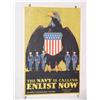 Image 1 :  American WWI Poster, "The Navy is Calling Enlist