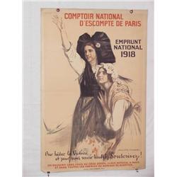  French WWI Poster, "Comptoir National D'escompte