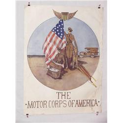  American WWI Poster, "The Motor Corps of America