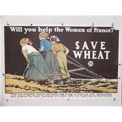 American WWI Poster, "Will You Help the Women of