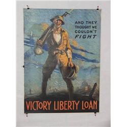  American WWI Poster, "And They Thought We Couldn