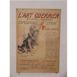  French WWI Poster, "L'Art Guerrier Et Art Modern