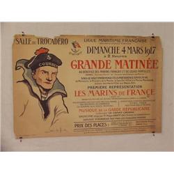  French WWI Poster, "Salle Du Trocadero etc. Gran